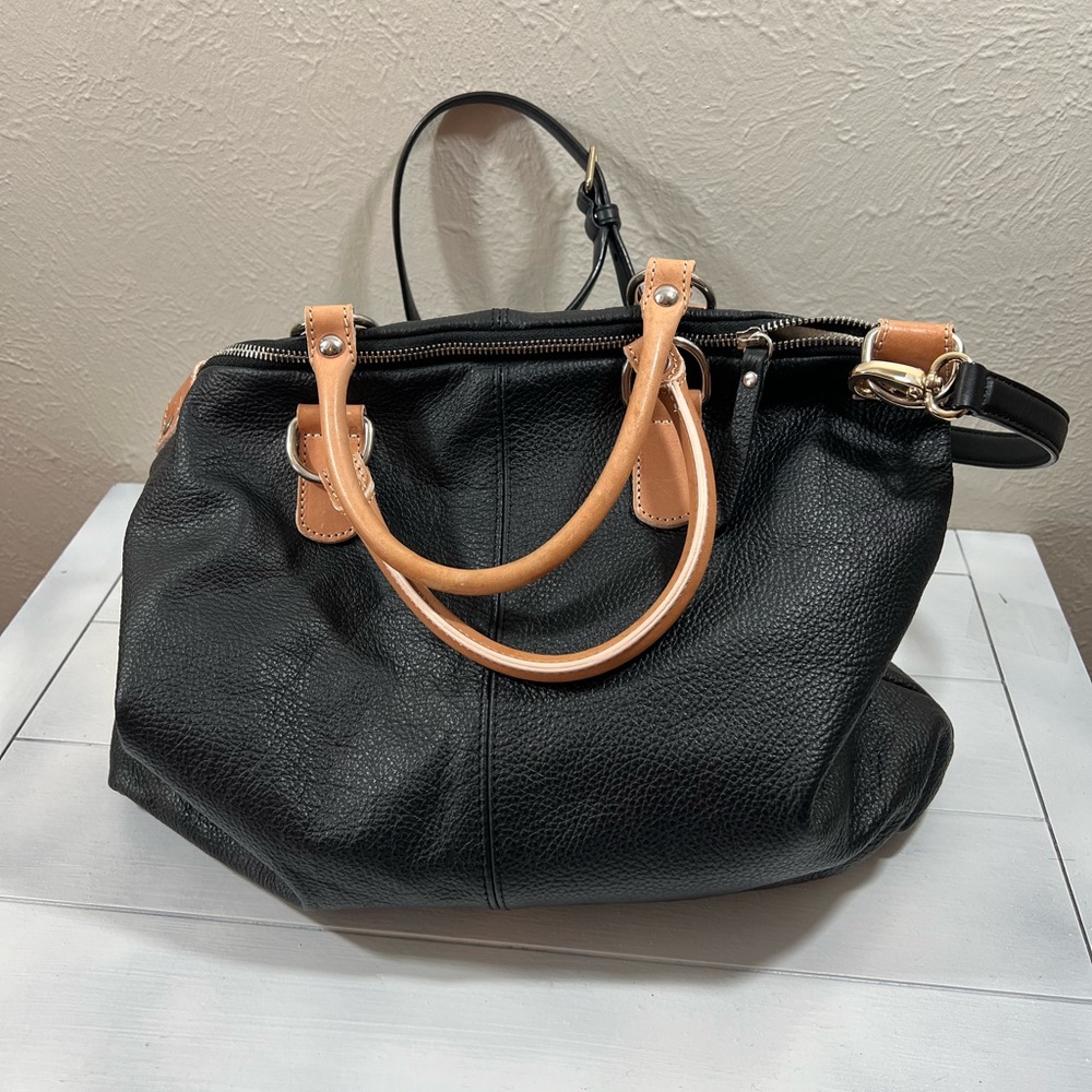 Pulicati large leather tote made in Italy